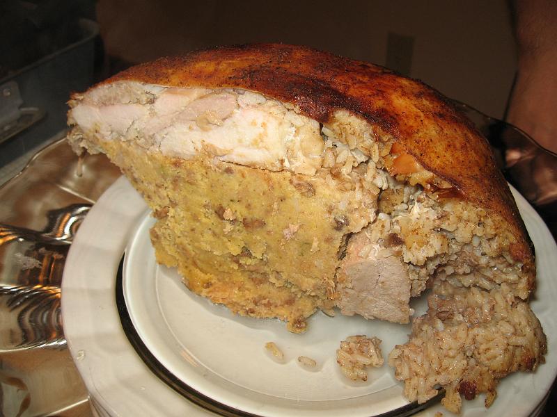 IMG_0351.JPG - First time to eat a turducken for Thanksgiving dinner.