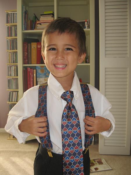 IMG_0383.JPG - Reese trying on his suit for the wedding.